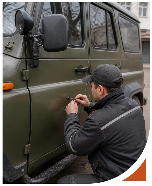 Профессиональное вскрытие автомобиля УАЗ без повреждений в Верхней Пышме